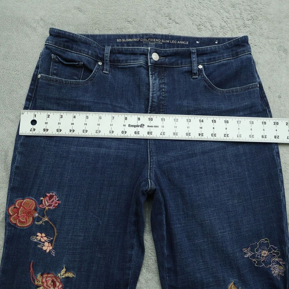 Chico's Jeans Women's 2R US-12 High-Rise Girlfriend Slim Leg Ankle 27" Inseam - Picture 8 of 16
